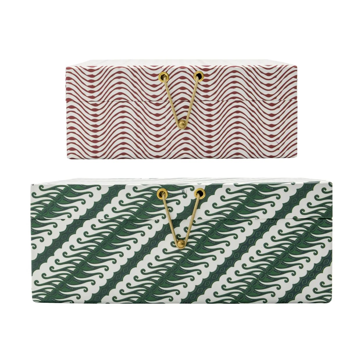 House Doctor Keep storage boxes red-green 2 parts | Scandinavian Design | Boxes & jars | Red