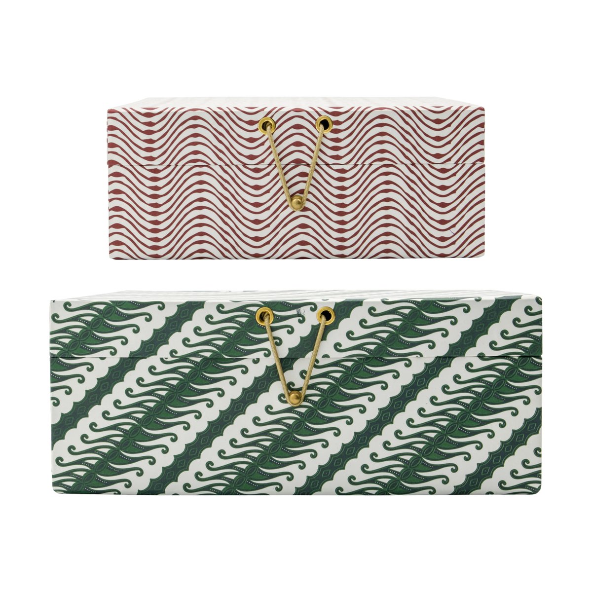 House Doctor Keep storage boxes red-green 2 parts