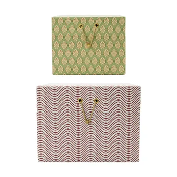 Keep storage boxes red-khaki - 2 pieces - House Doctor