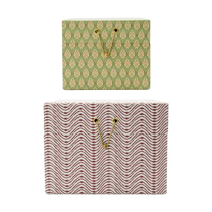 Keep storage boxes red-khaki - 2 pieces - House Doctor