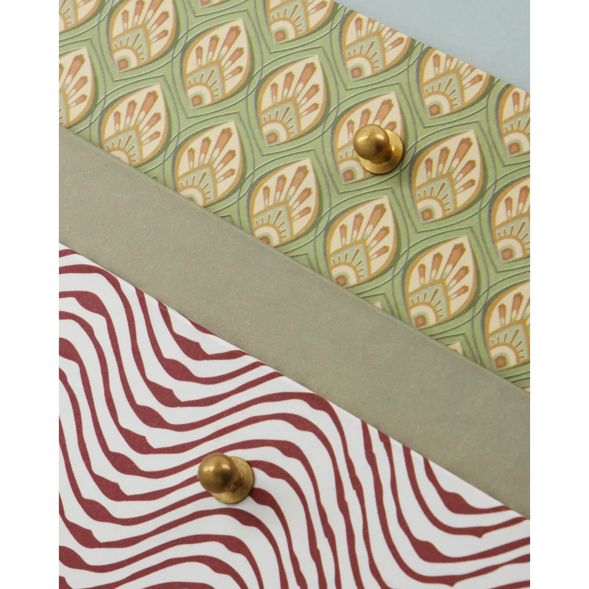 Keep storage boxes red-khaki, 2 pieces House Doctor