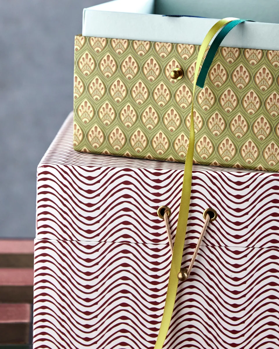 Keep storage boxes red-khaki, 2 pieces House Doctor