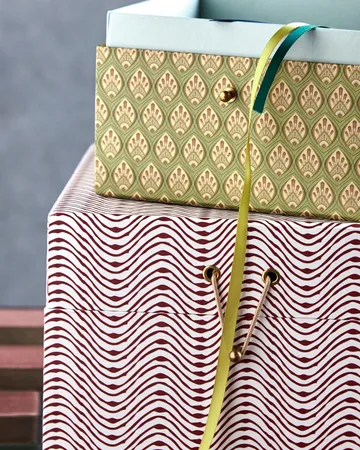 Keep storage boxes red-khaki - 2 pieces - House Doctor