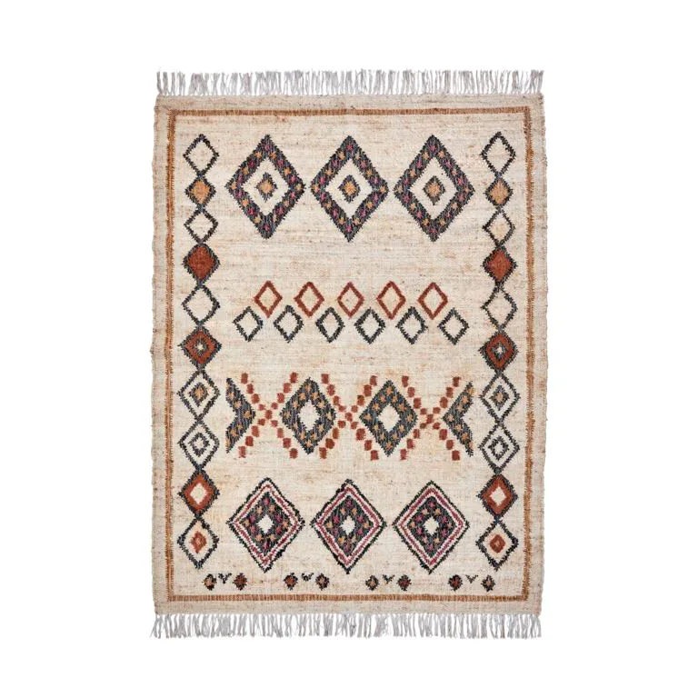 House Doctor Kesh rug 140x200 cm Beige | Scandinavian Design | Fringe & Deep pile rugs | Beige