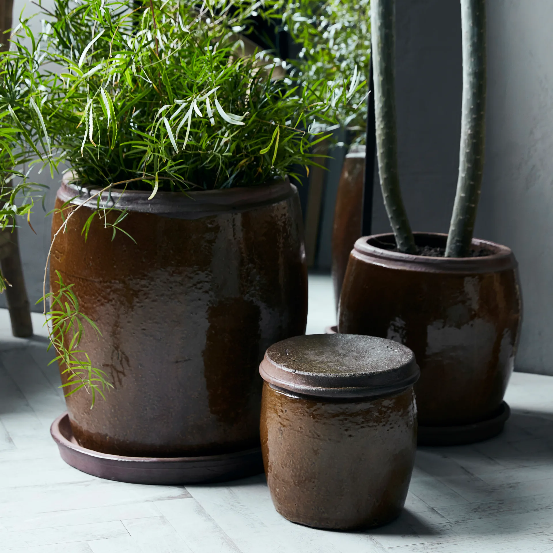 Khap flower pot Ø29 cm, brown House Doctor