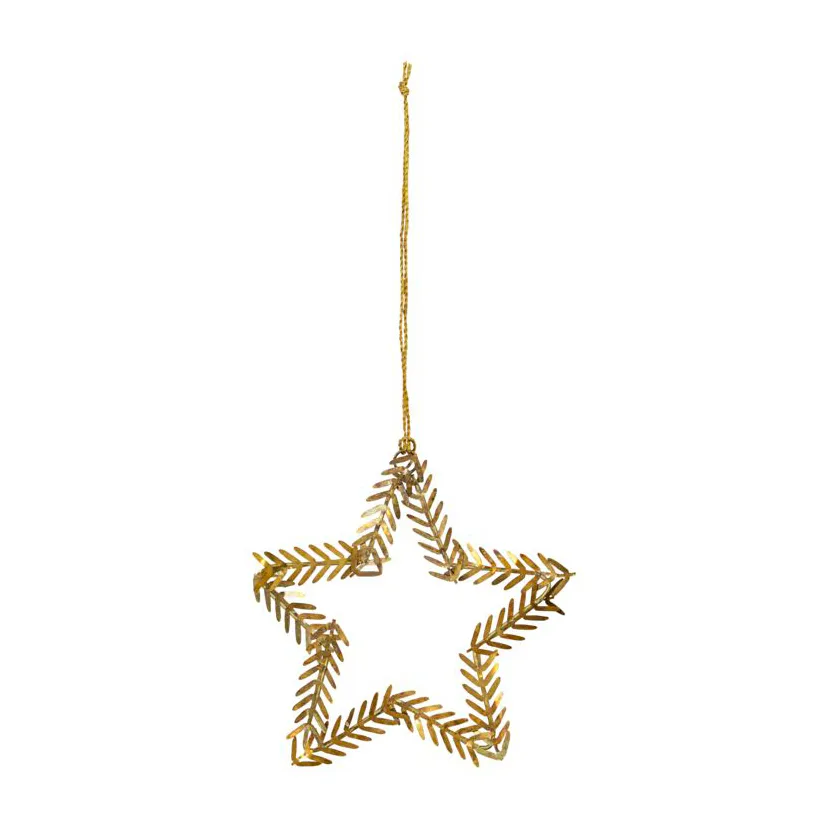 Lamet hanging decoration star, brass House Doctor