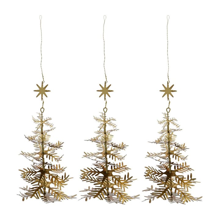 Lamet hanging decoration tree 3-pack - Antique brass - House Doctor