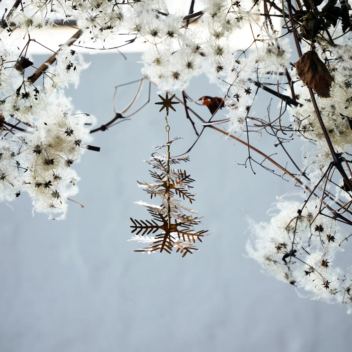 Lamet hanging decoration tree 3-pack, Antique brass House Doctor