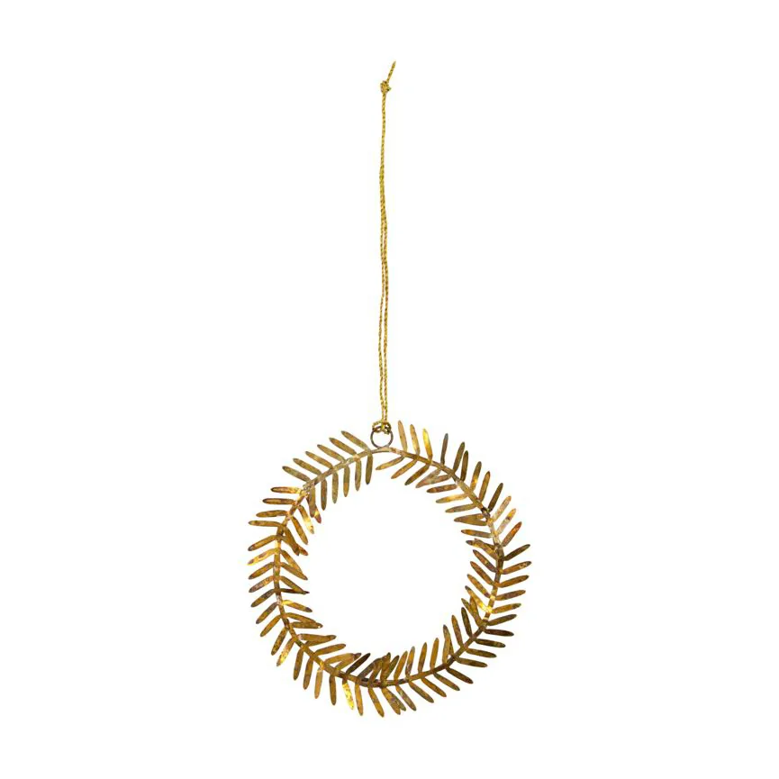 Lamet hanging decoration wreath, brass House Doctor