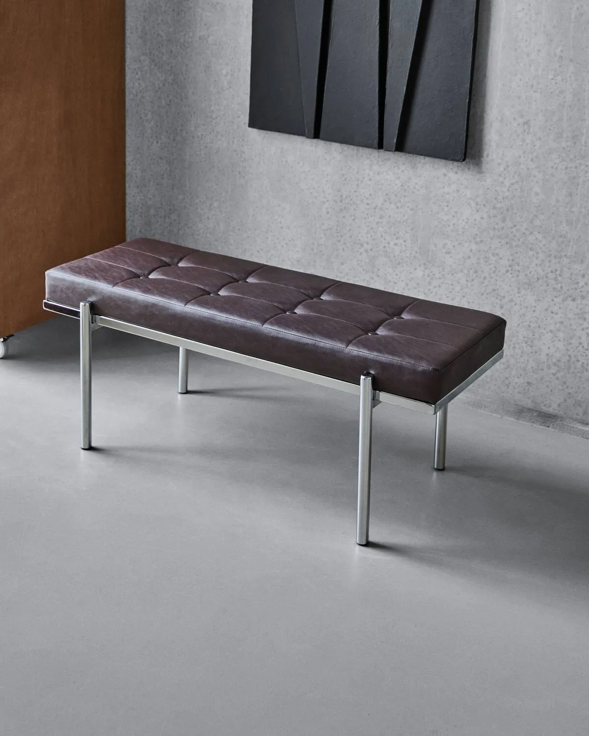Lao bench, Mulberry-chrome, 110 cm House Doctor