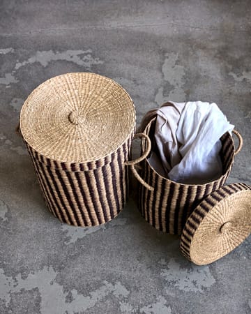 Laundry basket with lid 2 pieces - Natural brown - House Doctor