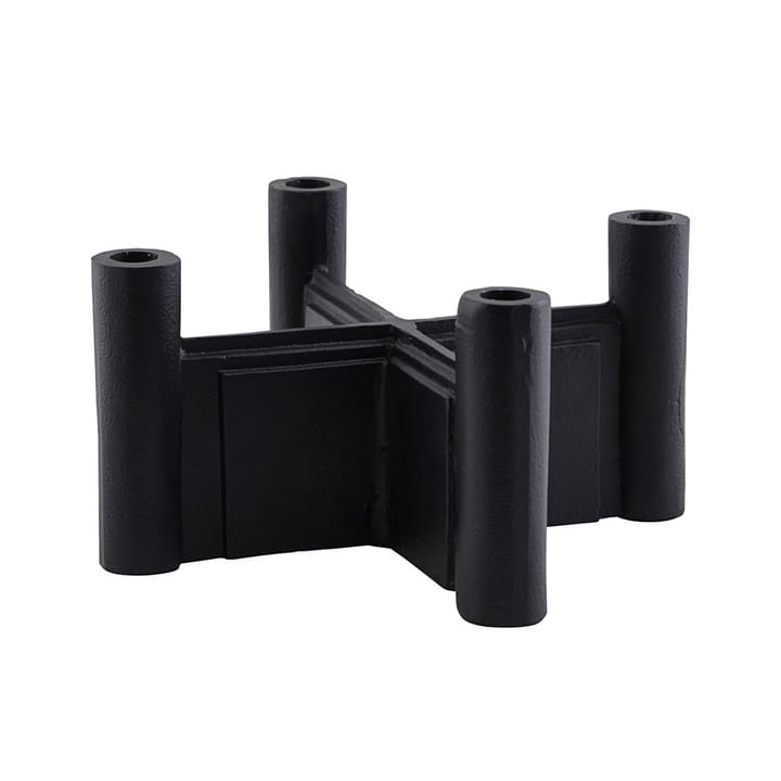 Layers candle sticks 14 cm - black - House Doctor