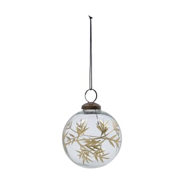 Leaf Christmas tree ornament Ø7.5 cm 4-pack - Clear gold - House Doctor