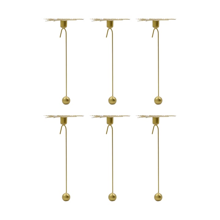 Leaves candle holder 4-pack - Antique brass colour - House Doctor