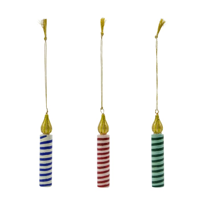 Light decorative pendant 3 parts - Green-pink-blue - House Doctor