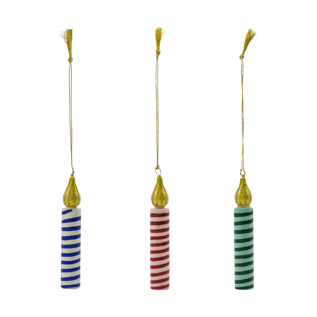 House Doctor Light decorative pendant 3 parts Green-pink-blue