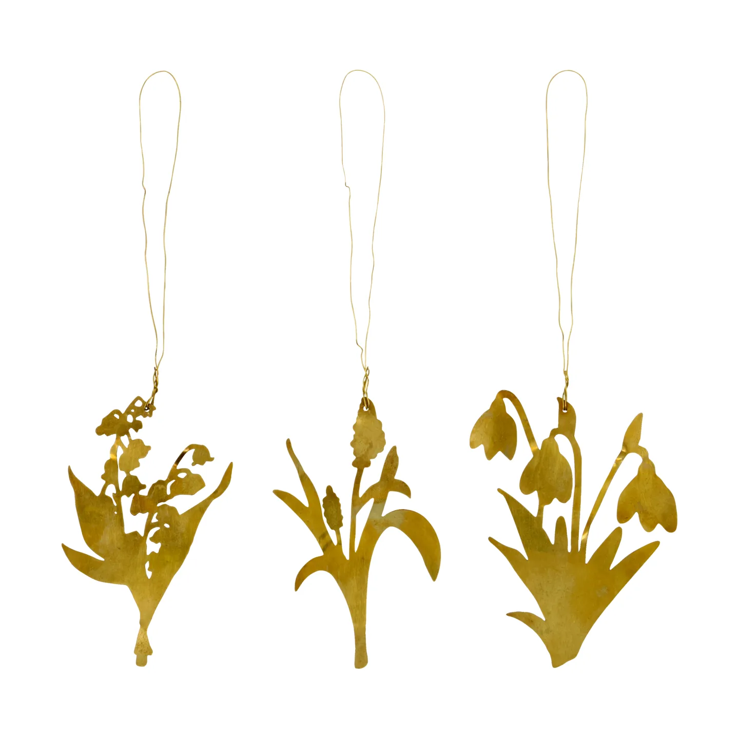 Lilly decorative hanger 3 pieces, Antique brass House Doctor