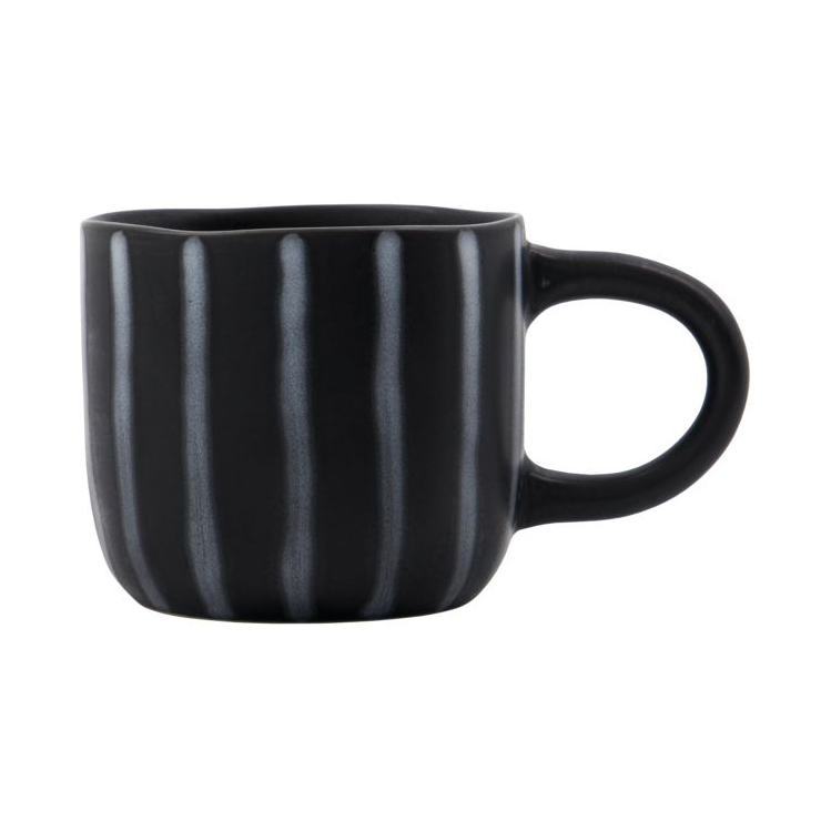 House Doctor Line cup 30 cl Black-brown | Scandinavian Design | Coffee cups | Black