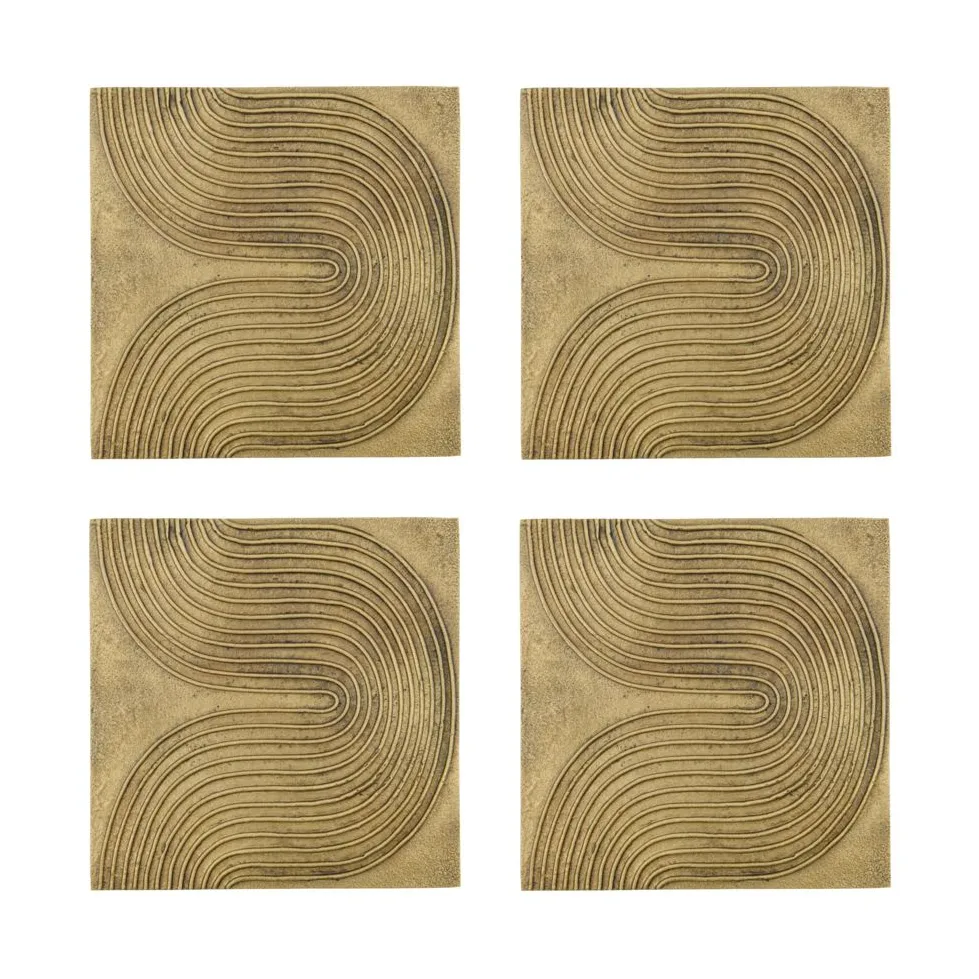 List wall art 4-pack, Antique brass House Doctor