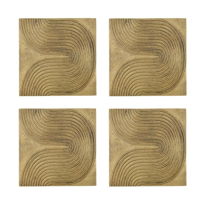 House Doctor List wall art 4-pack Antique brass
