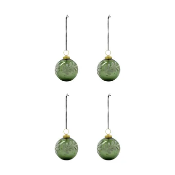Luto Christmas bauble 4-pack - Green - House Doctor