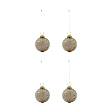 Luto Christmas bauble 4-pack - Sand - House Doctor