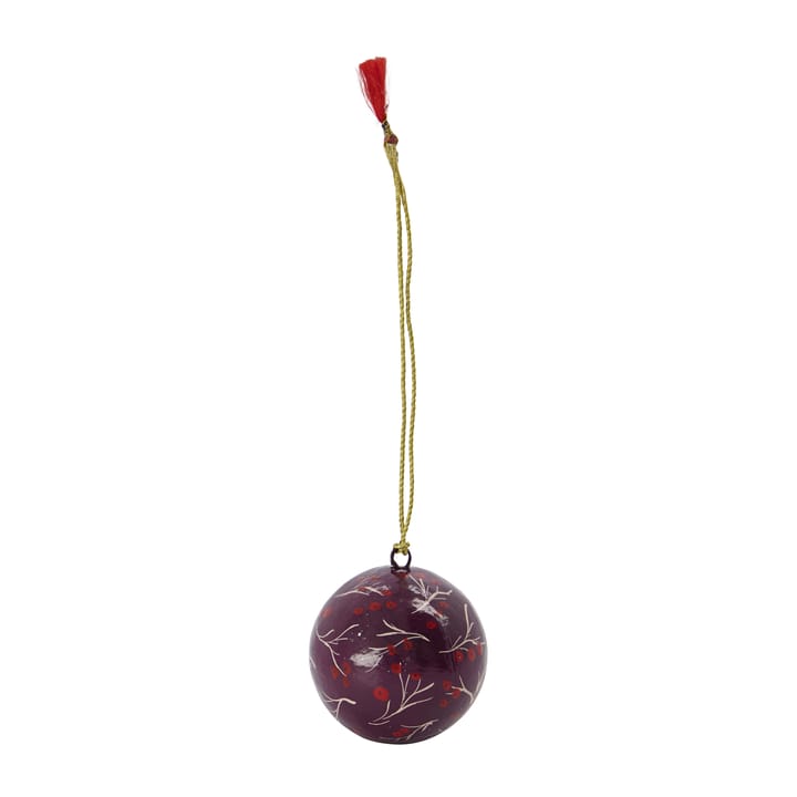 Mache Christmas Bauble Ø5 cm, Red House Doctor