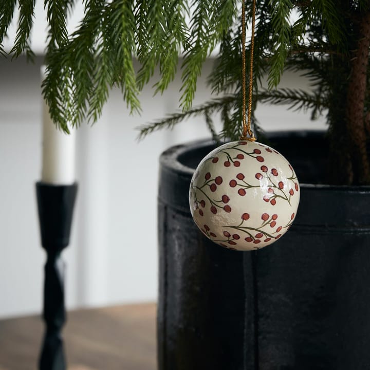 Mache Christmas Bauble Ø5 cm, Sand House Doctor