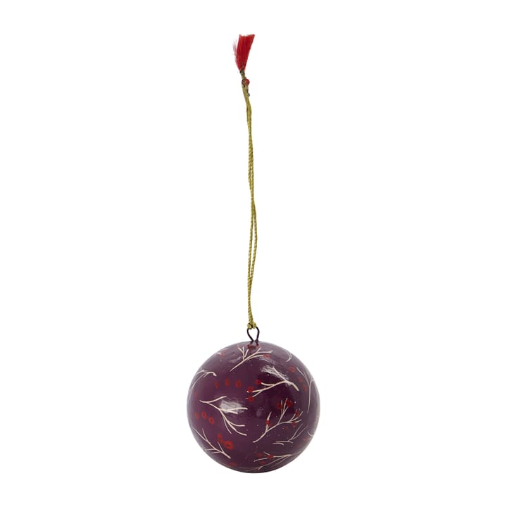 Mache Christmas Bauble Ø8 cm - Red - House Doctor