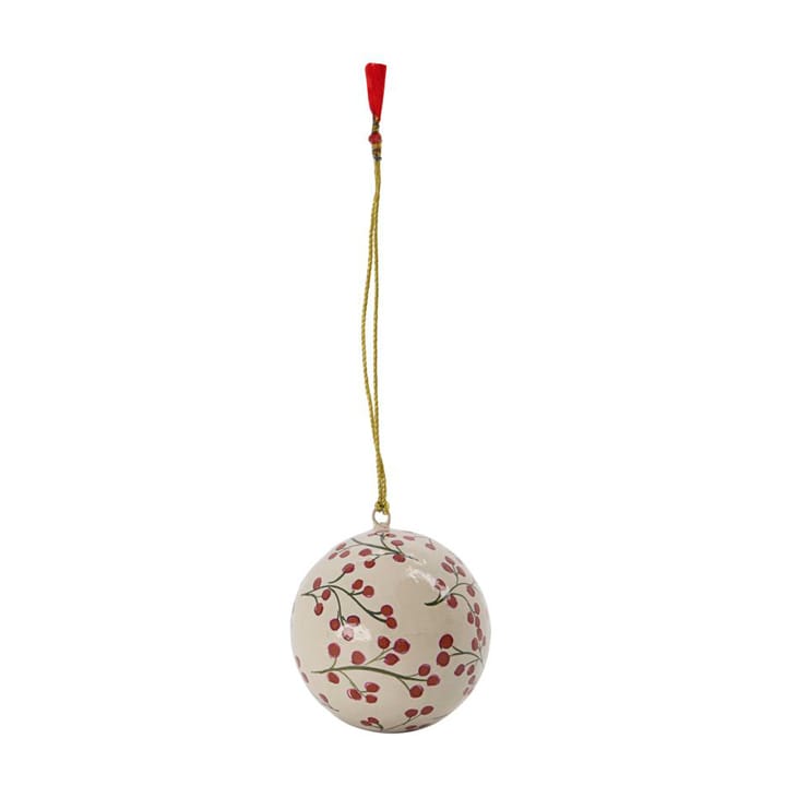 Mache Christmas Bauble Ø8 cm, Sand House Doctor