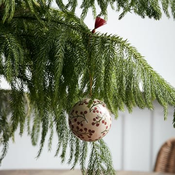 Mache Christmas Bauble Ø8 cm - Sand - House Doctor