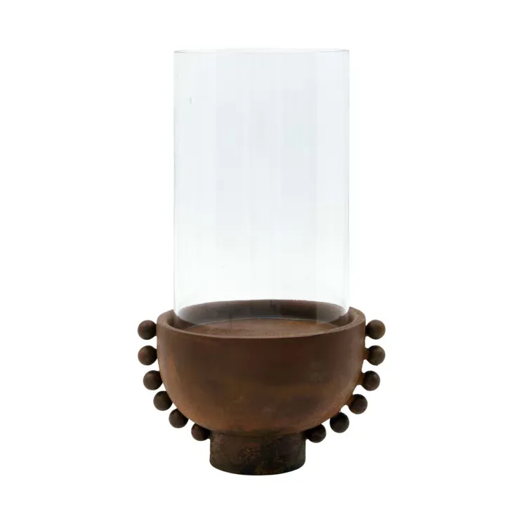 House Doctor Manet candle holder 22.5 cm Burnt Red | Scandinavian Design | Candle holders | Red