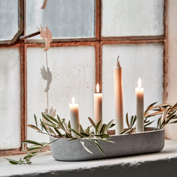 Marb advent candle stick 13x35 cm - Concrete - House Doctor