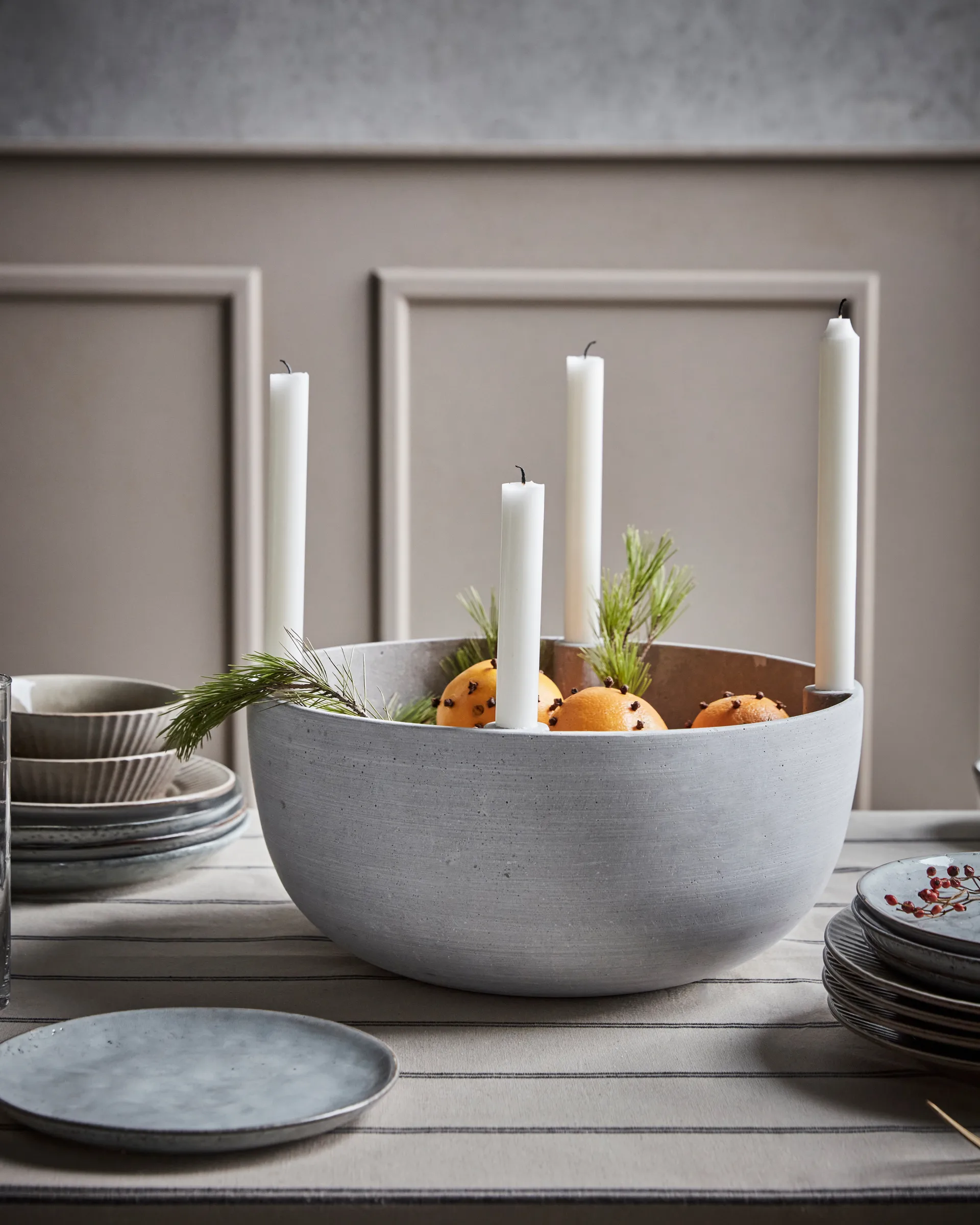 Marb candle holder Ø35 cm, Grey House Doctor