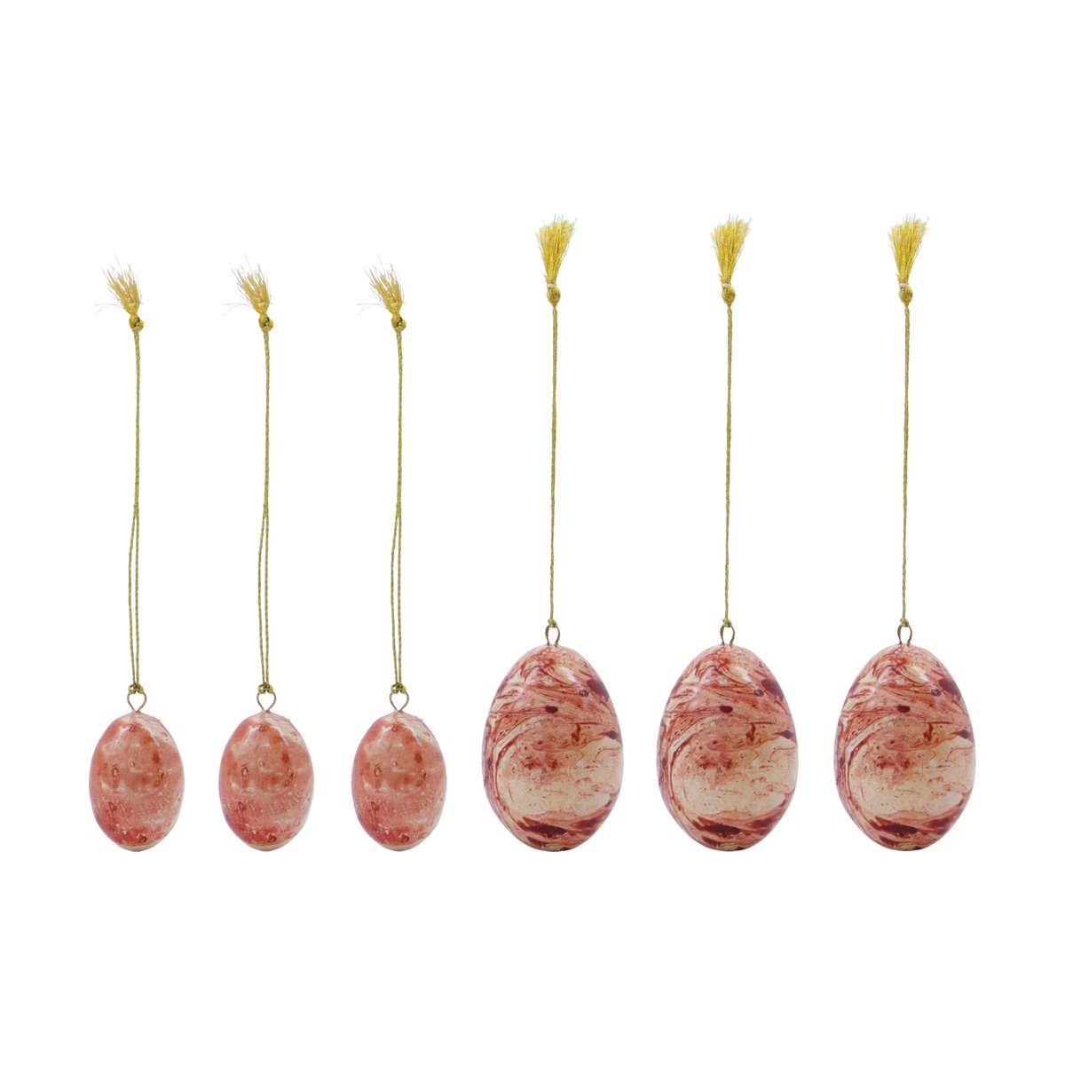 House Doctor Marble Easter egg 6 pieces Burned red | Scandinavian Design | Decorative accessories | Red