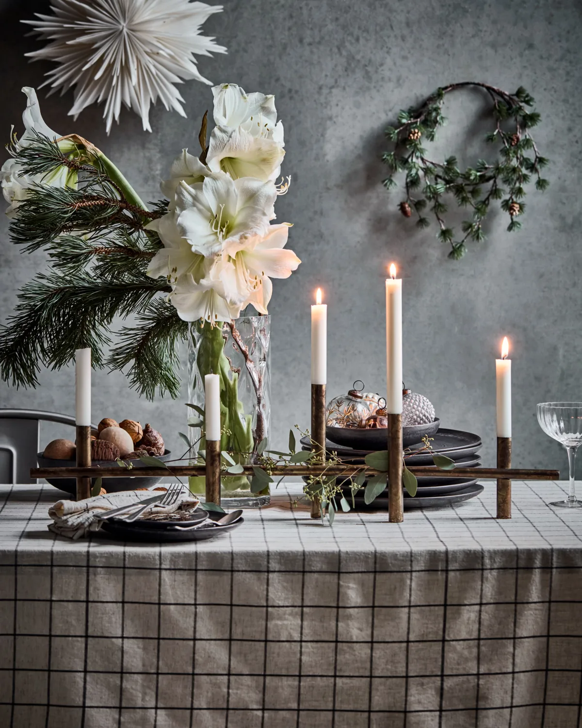 Maxi candlestick 80 cm, Antique brass color House Doctor