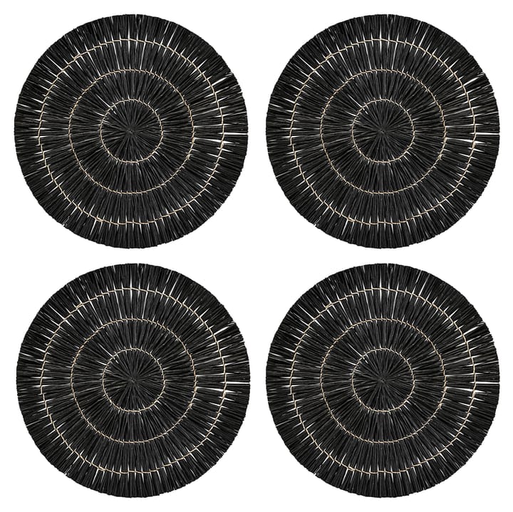 Medong placemat 4-pack - Black - House Doctor