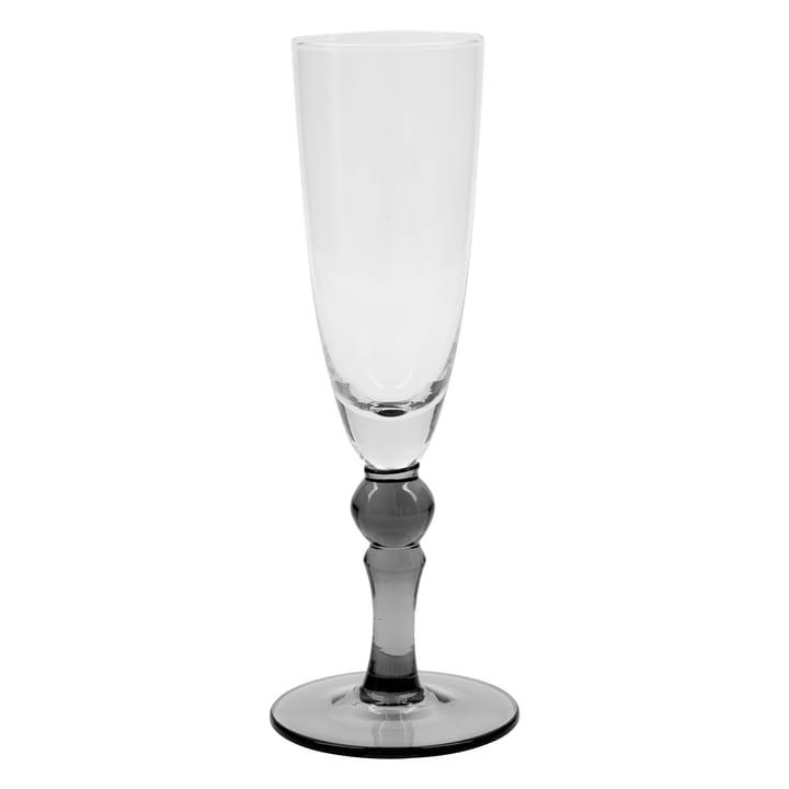 Meyer champagne glass 25 cl, clear-grey House Doctor