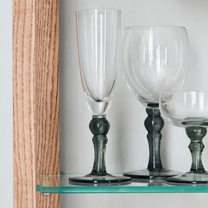 Meyer champagne glass 25 cl, clear-grey House Doctor