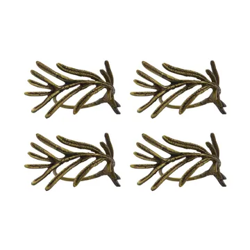 Mistle napkin ring 4-pack - Antique Brass - House Doctor