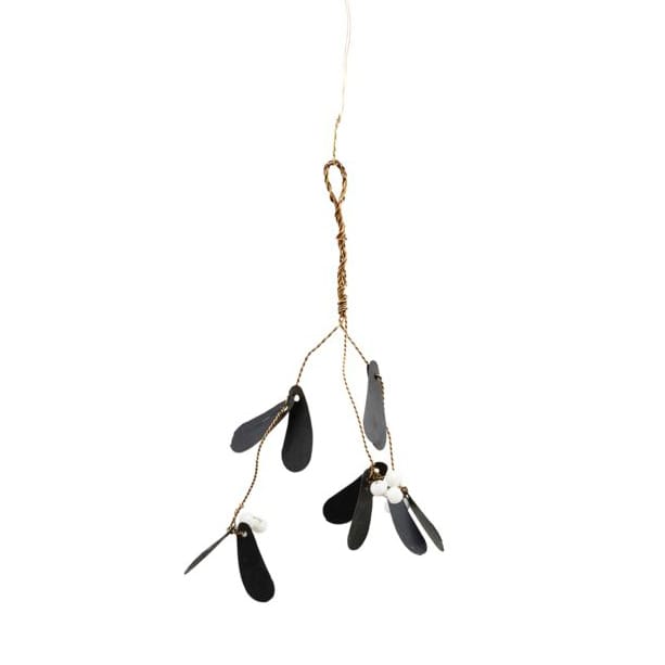 Mistletoe Christmas decoration small, black House Doctor