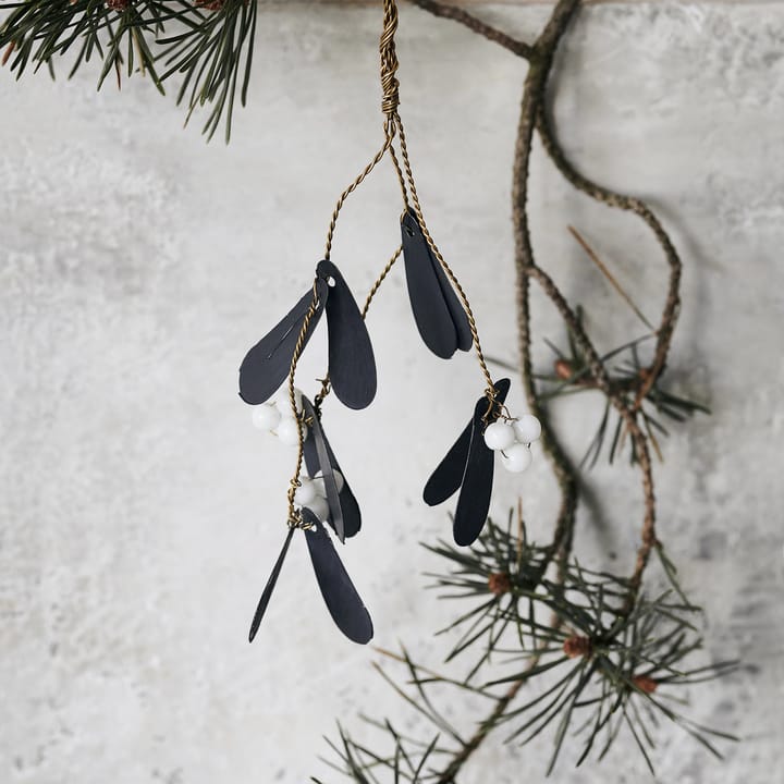Mistletoe Christmas decoration small, black House Doctor