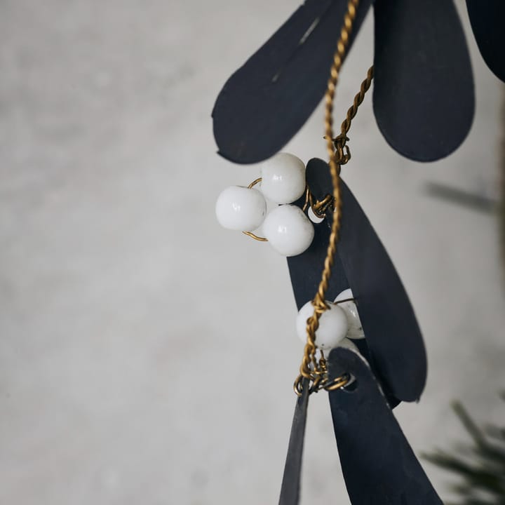 Mistletoe Christmas decoration small, black House Doctor