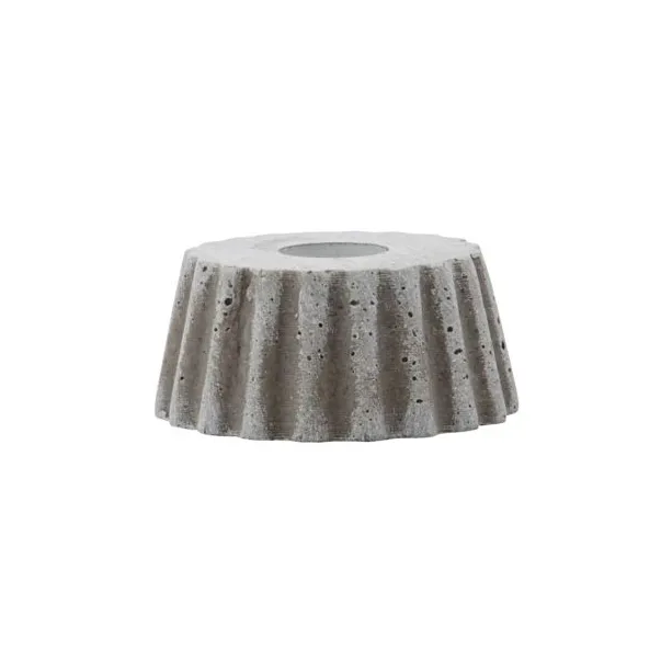 House Doctor Mold Bake candle sticks o7 cm grey | Scandinavian Design | Candle holders | Grey