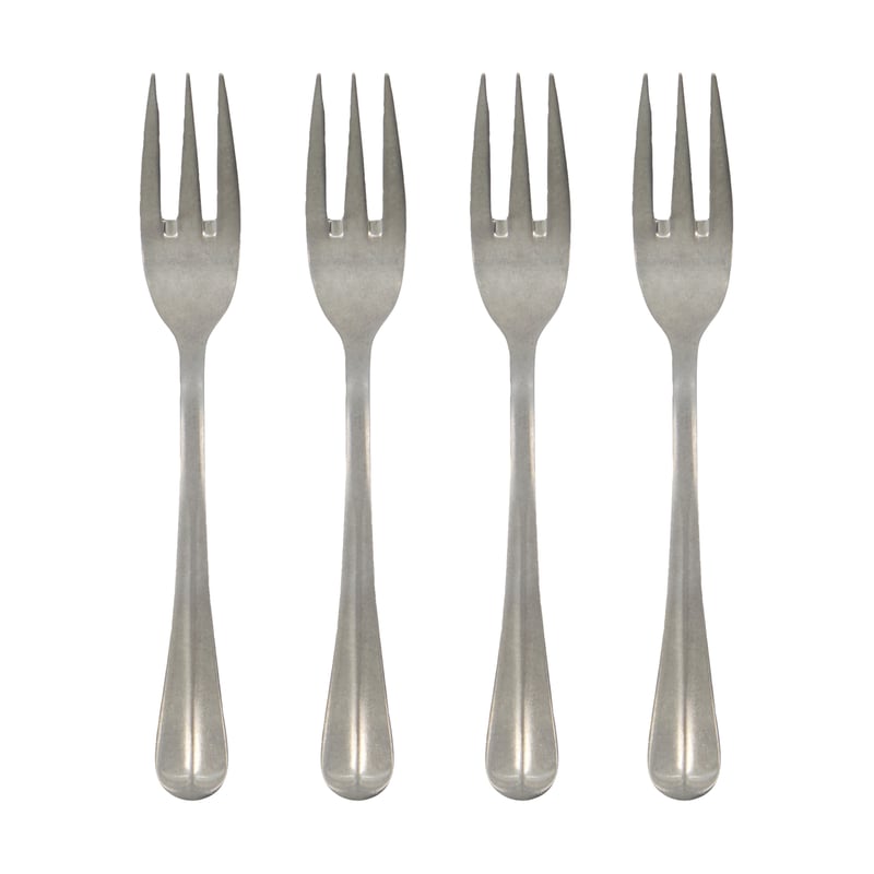 House Doctor Mora cake fork 4-pack Silver finish