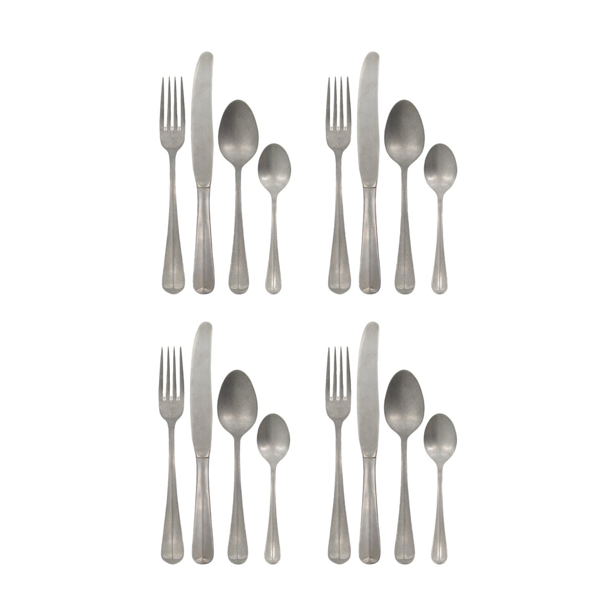House Doctor Mora cutlery set 16 pieces Silver finish
