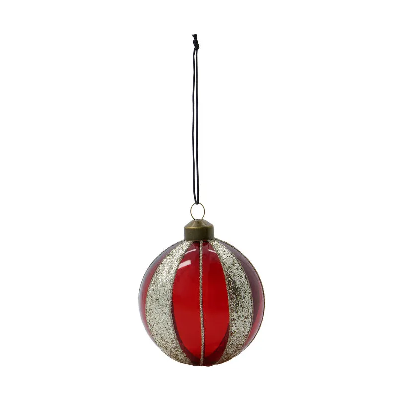 Multicolored Christmas ornament Ø8 cm 4-pack, Wine Red House Doctor