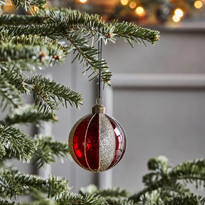 Multicolored Christmas ornament Ø8 cm 4-pack, Wine Red House Doctor