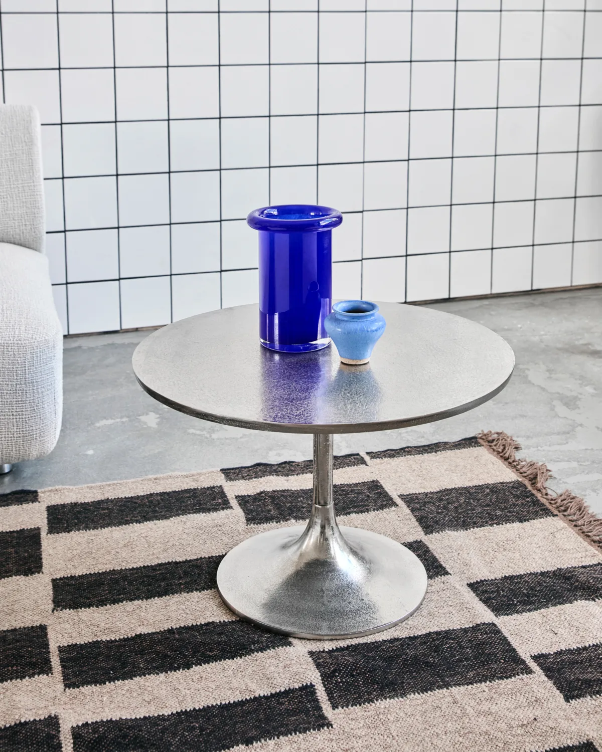 Pan side table, Silver finish House Doctor