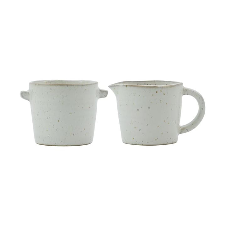 Peony milk and sugar set - Grey-white - House Doctor